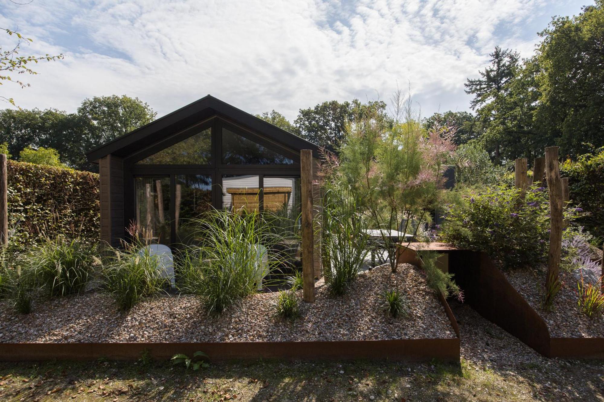Modern Ingericht Chalet Op Groen Park Op De Veluwe Epe Dış mekan fotoğraf