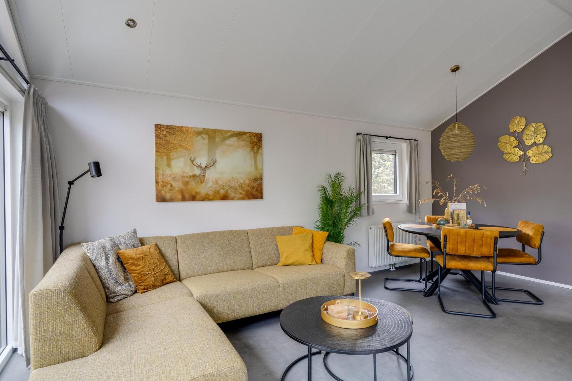 Modern Ingericht Chalet Op Groen Park Op De Veluwe Epe Dış mekan fotoğraf