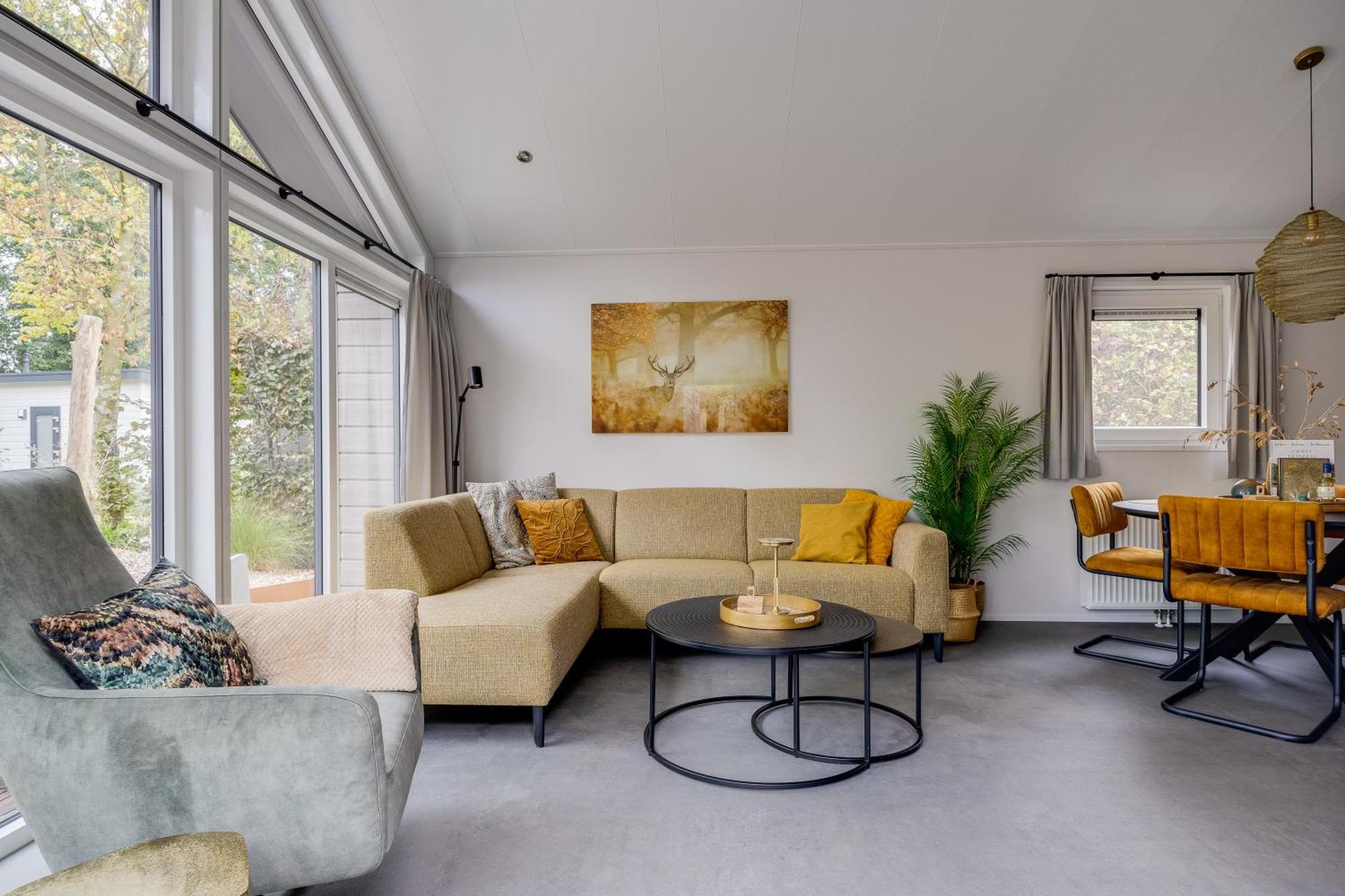 Modern Ingericht Chalet Op Groen Park Op De Veluwe Epe Dış mekan fotoğraf
